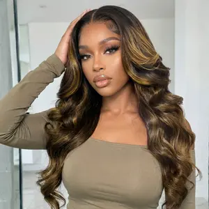 UNice Glueless Balayage Highlight Body Wave Wig Pre-cut 7x5 HD Lace Human Hair Wigs Friendly for Beginner Ready to Go  summerwins