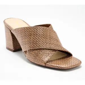 Seychelles Crossband Heeled Mules - Papaya