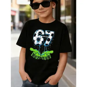 Sixty Seven Soccer Ball Gloves Unisex T-shirt kids stuff cute clothes for teens downtown girl clothes girlset outfit for school cute school tops kids stuff for girls girls stocking stuffers stocking stuffers teenage boys teen girl clothes