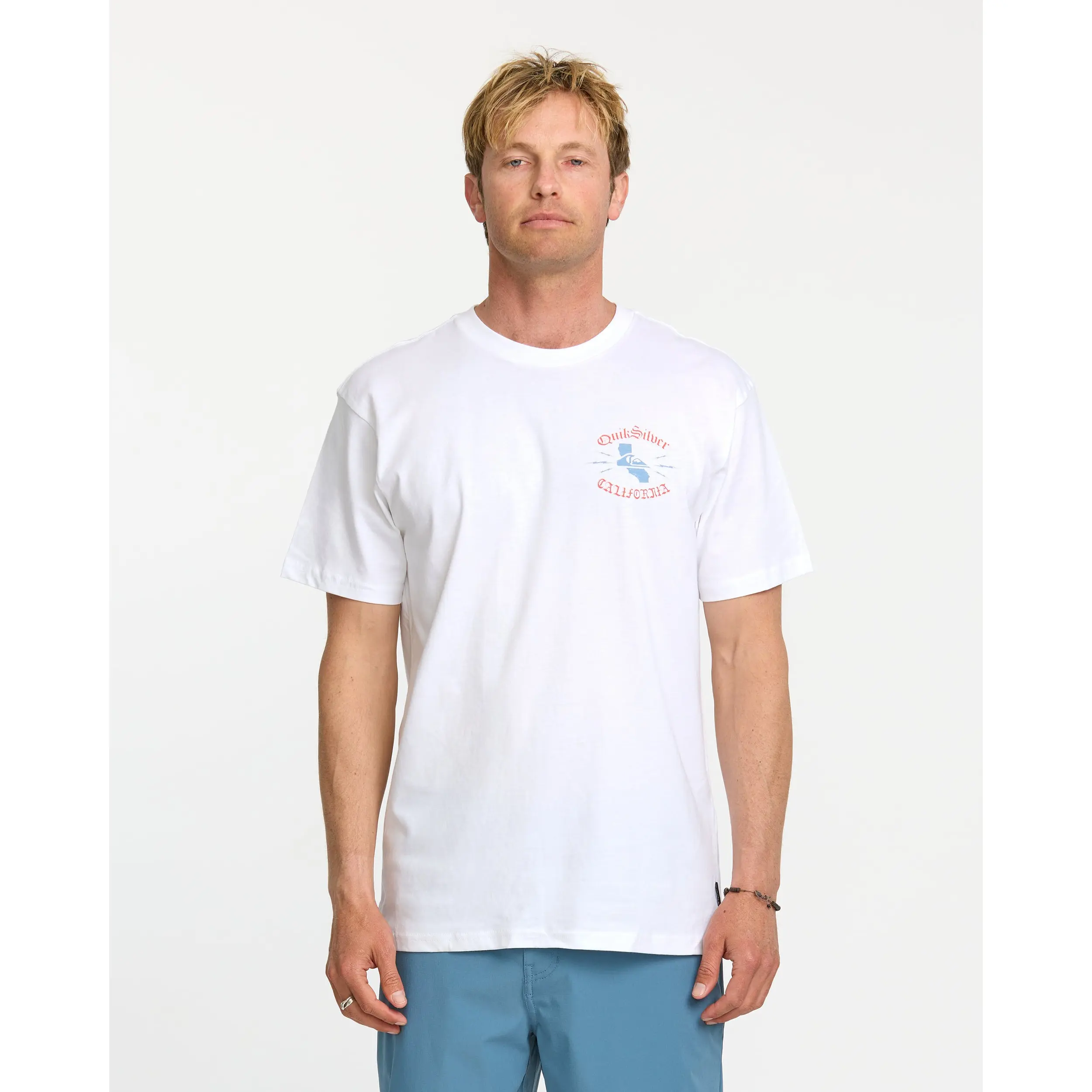 Quiksilver | California Raised T-Shirt | 100% Cotton Graphic Print Soft Hand Feel | Surf & Swim
