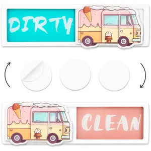 Dishwasher Clean Dirty Sign, Non-Scratch, Easy to Read and Slide for Dishwasher 1Pcs