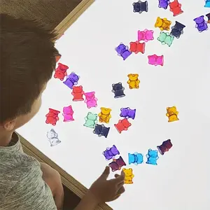 Colorful Translucent Counting Bear Toy (50pcs/set), Educational Math Counting Toy Montessori Toy for Children, Math Learning Tools