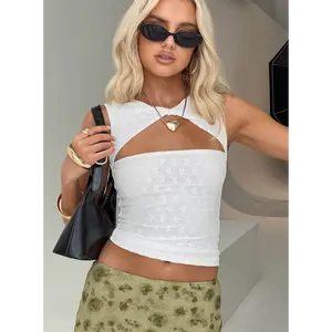 Martiney Twisted Tank Top White