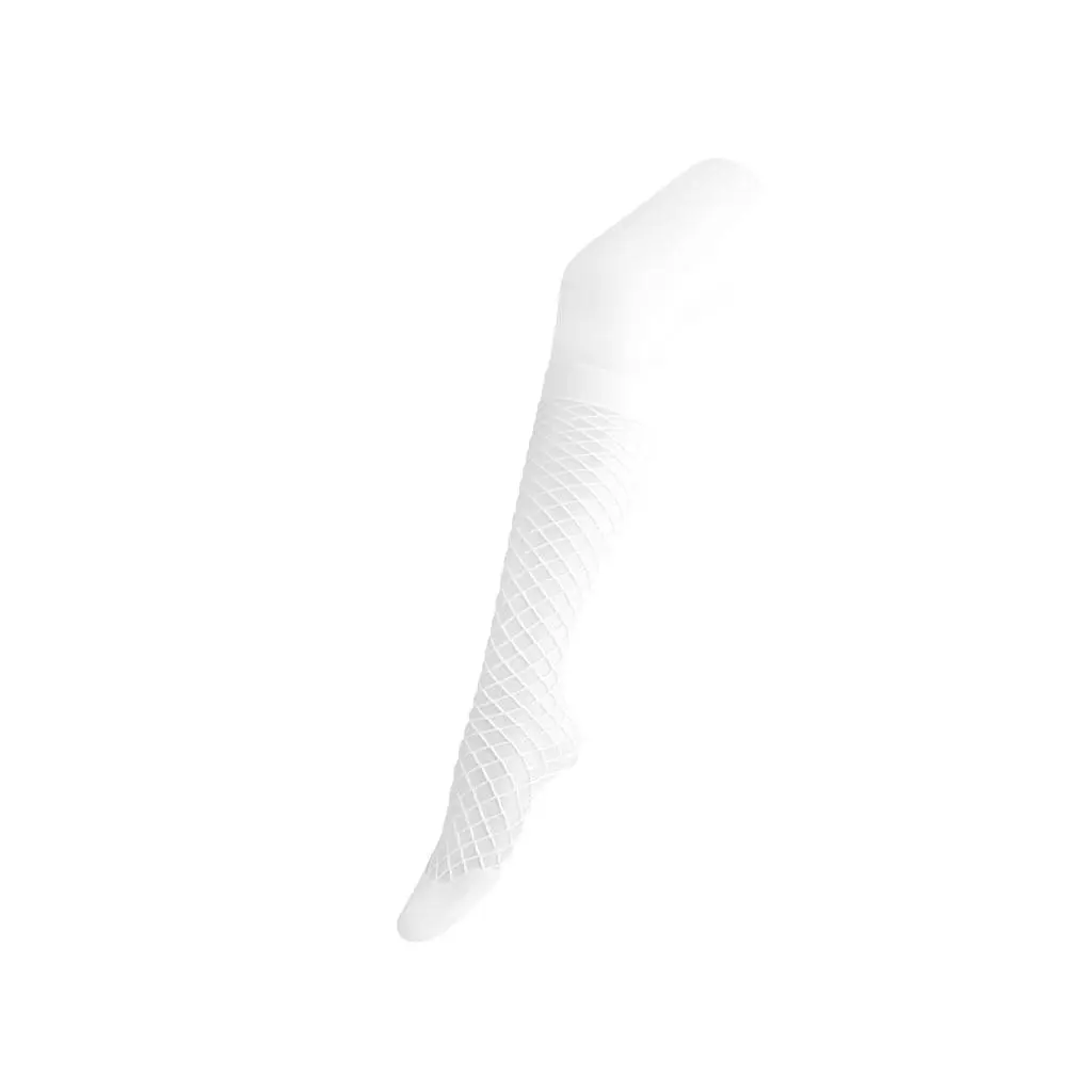 White Fishnet Knee-High Sock