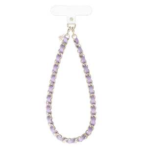 Lilac Leather Chain Phone Charm