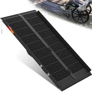 Black Portable Wheelchair Ramp, 5FT No-sew Non-Slip Aluminum Wheelchair Ramp, Folding Portable Wheelchair Ramps for Home, Weight Capacity Up to 800 LBS, Loading Dock Plates Visit the WHALEMOTOR Store