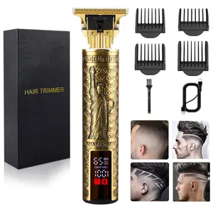 Hair Clippers for Mens Zero Gapped Cordless Hair Trimmer T-Blade Trimmer Professional Haircut & Grooming Kit Rechargeable Edgers Clippers Hair Trimmer Shaver Cutting Kit with LCD Display (Led-NS)