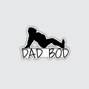 Dad Bod Bigfoot Sasquatch Sticker, Funny Lazy Bigfoot Vinyl Decal, Waterproof Sticker for Car Window Laptop Truck Any Flat Surface Gift