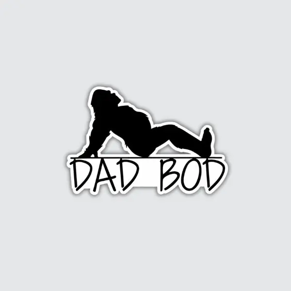 Dad Bod Bigfoot Sasquatch Sticker, Funny Lazy Bigfoot Vinyl Decal, Waterproof Sticker for Car Window Laptop Truck Any Flat Surface Gift