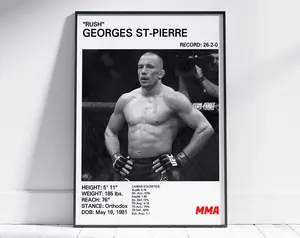 Georges St Pierre Poster, GSP Print, UFC Hall Of Famer