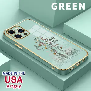 Case for iPhone 16 Pro Max 15 Plus 14 13 12 11 XS XR Floral Cross Pocket-Friendly Shockproof Silicone Protective Softcase