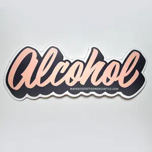 Individual "ALCOHOL" label sticker
