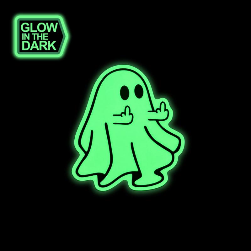 Ghost Meme Sticker - Glow-in-the-Dark Halloween Car Decal