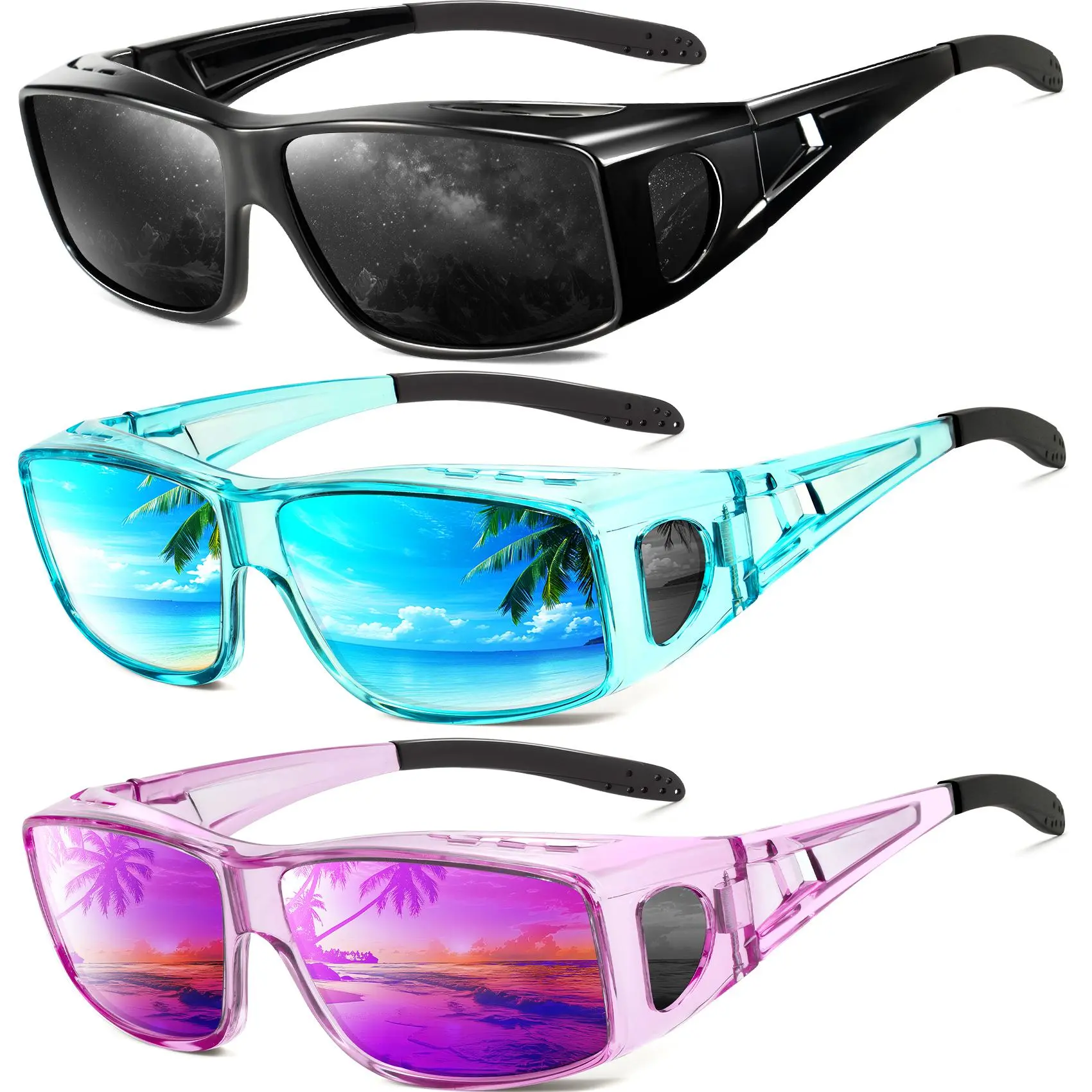 Glossy BLK/Grey,Blue/Blue,Purple/Purple