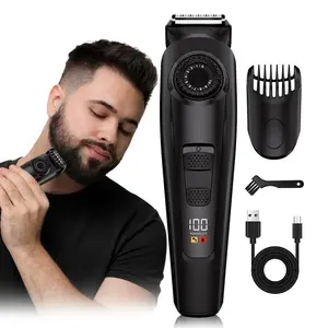 Electric Beard Trimmer for Men, 1 Box USB Rechargeable Mustache Trimmer, Portable Beard Shaver for Men, Facial Hair Trimmer, Men's Gift