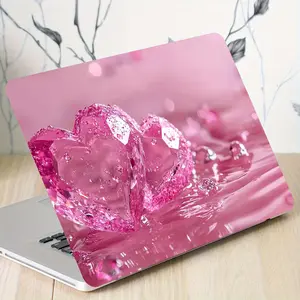 Heart Crystal Pattern Laptop Sticker, Waterproof & Anti-scratch Laptop Decal, Universal Laptop Art Sticker for Notebook, Car Exterior Accessories
