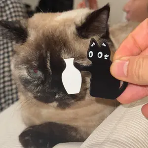 Happy Sumi Kitten Push Bottle Magnetic Cat Whisker Fridge Magnet Cat Hair Collection Ornament Can Insert Flowers