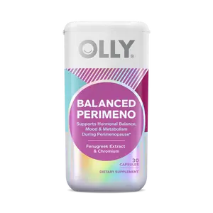 OLLY Balanced Perimeno 30 Capsules with Fenugreek Extract & Chromium for Hormonal Balance Mood & Metabolism Support During Perimenopause