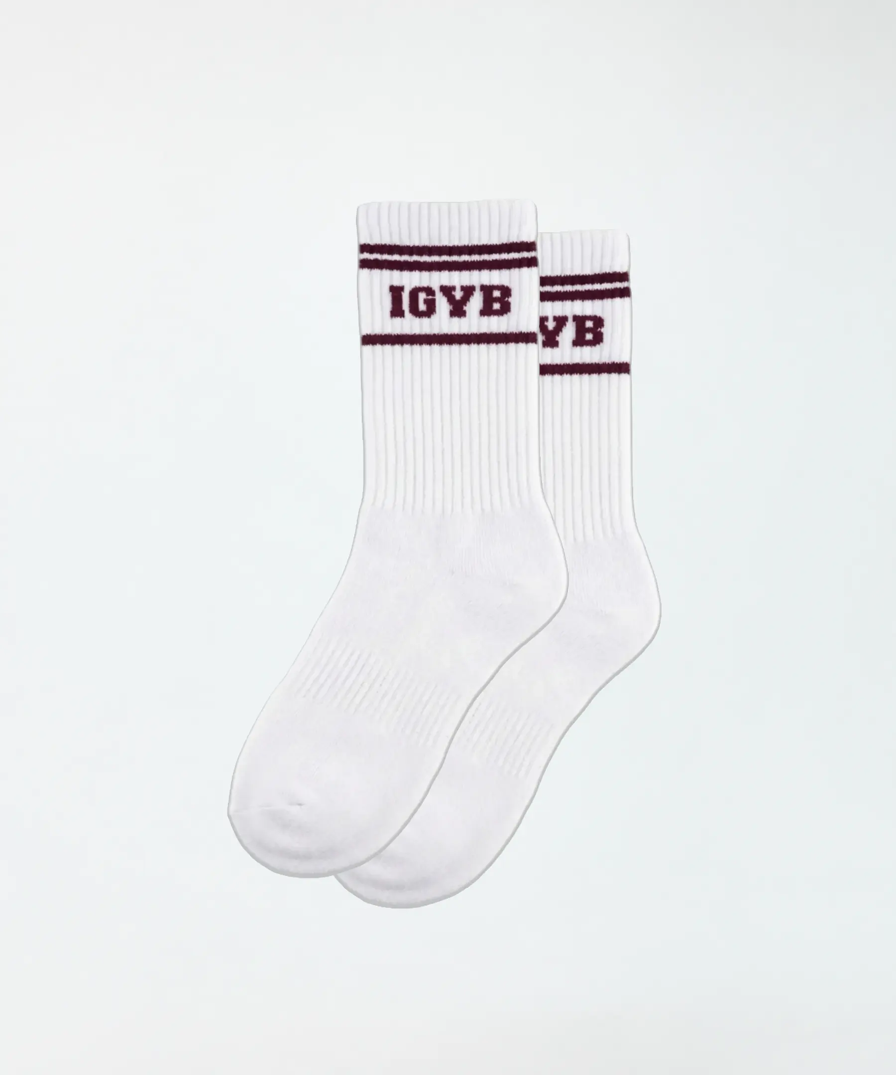 Varsity Socks | White x Black Stripes