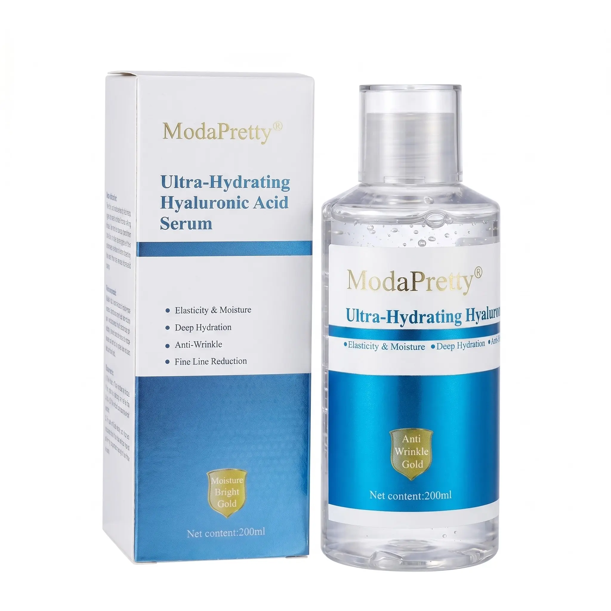 Hyaluronic Acid Serum 200ml, Ultra Hydrating Face Serum for Dry Skin, Deep Moisture Lock, Plump & Glowing Skin Care