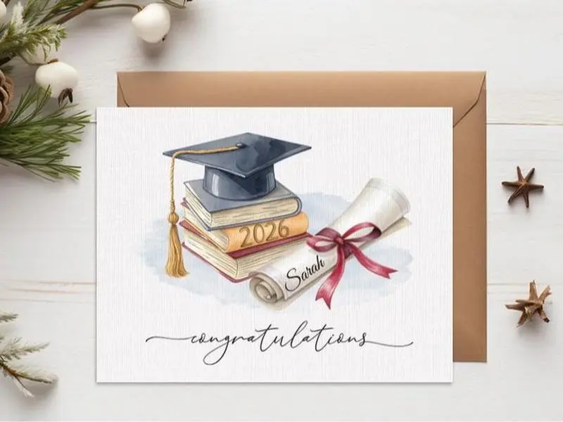 Personalized Graduation Card, Class of 2026 Graduation Card, Congratulations card for graduate