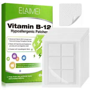 Elaimei Vitamin B12 Patch 60pcs, High Potency Skin Absorption, Supports Energy Levels & Nerve Health, Suitable for Adults