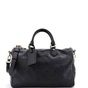 Pre-owned Louis Vuitton Leather Top Handle Bags Speedy Soft Bandouliere Bag Monogram Empreinte 30 by Rebag
