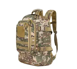 Large Expandable 35L-45L Backpack Military Tactical Hiking Camping Daypack Women's Large Capacity Expandable Unisex Tactical Multifunctional versatile zipper Mountaineering outdoor Travel Camouflage Backpack for Men and Women with Waist Strap
