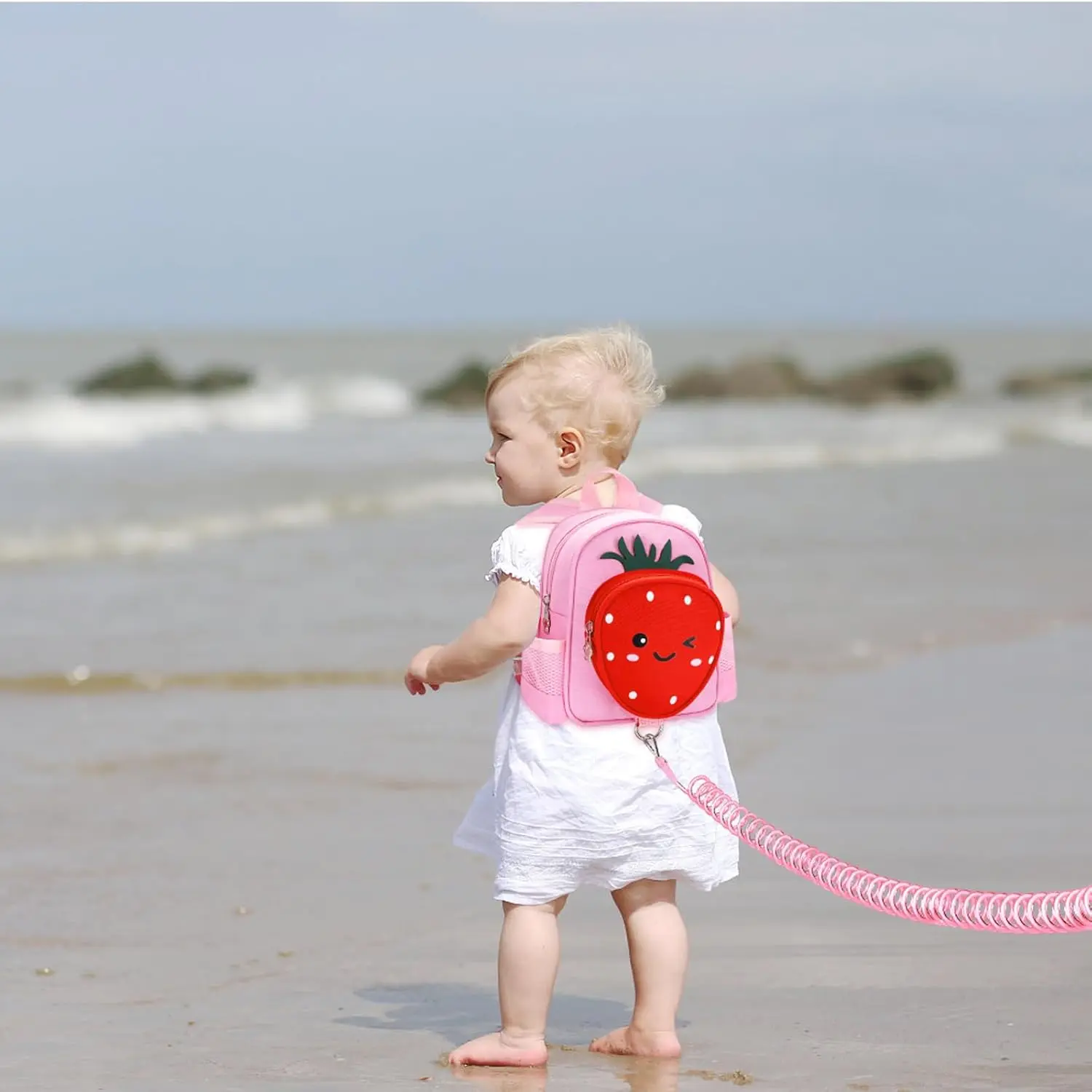 Toddler Backpack with Leash, 4 in 1 Kids Mini Backpacks with Anti Lost  Wrist Link, Cute