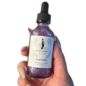 STARSEED LUXURY BODY INTENTION OIL - Infused w/ Amethyst Crystals ~ Moisturizing Hydrating Intention Oil