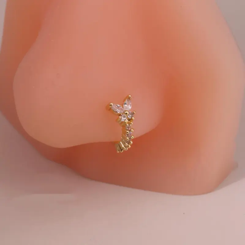 Butterfly Design Nose Clip, Vintage Elegant Style Simple Accessories for Men and Women, Exquisite and Versatile Nose Rings Suitable for Daily and Party, Nose Hoop, Nose Ring Jewelry, Vintage Body Jewelry, Body Jewellery
