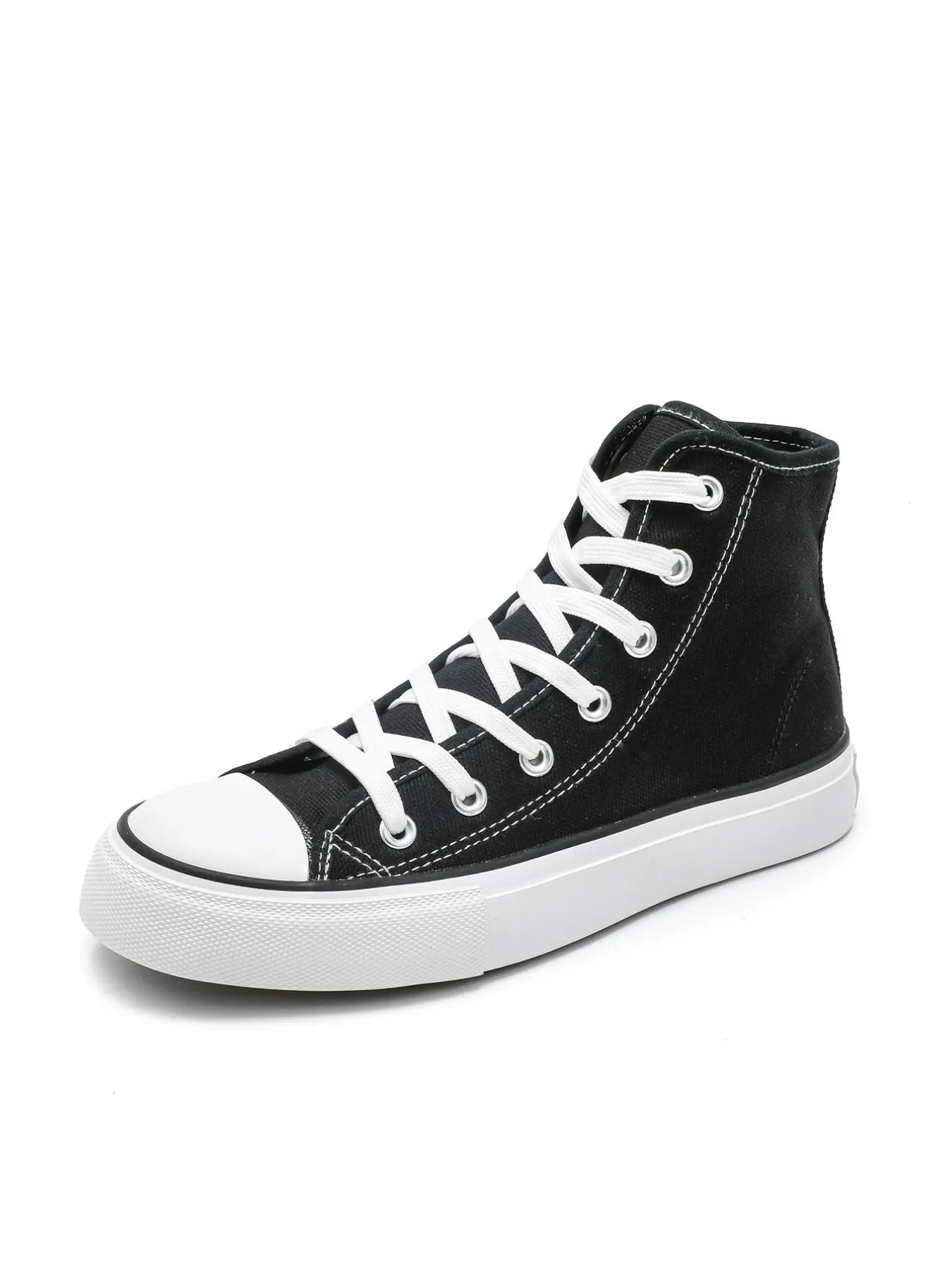 Opoee Canvas Shoes for Women, Casual Lace-Up Athletic Sneakers, Classic High-Top Design, Trendy and Versatile, Ideal for Spring and Fall, Walking Shoes, Canvas Hightop