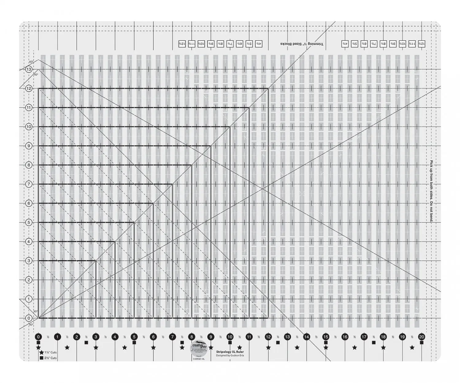 Stripology XL Ruler CGRGE1XL - High Quality Sewing and Quilting ruler to save you time!