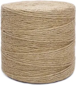 500FT Jute Twine Rope 3Mm Natural Thick Garden Twine String Heavy Duty for Gardening Bundling Crafts Arts Gift Wrapping Packing Material Wedding Christmas Decoration Bulk Rophomor
