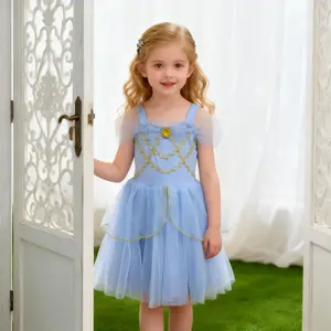 Elegant Blue Princess Dress|Layered Tulle Skirt|Perfect for Birthday Parties & Photo Shoots