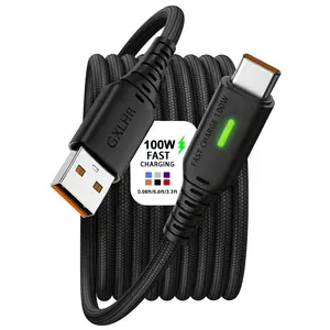 Gxlhr 100w USB to Type-C Fast Charging Cable, Compatible with iPhone 15/16/17, Huawei, Oneplus, Xiaomi, Samsung, Vivo, Tablets, Laptops