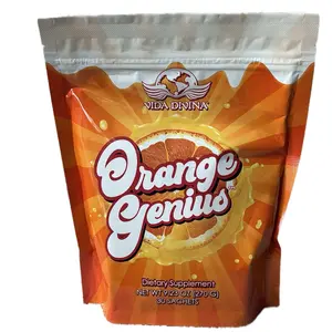 Orange Genius Juice Beverage - 30 Servings of Natural Ingredients for Energy and Concentration - Ideal for Healthy Living - Vitamin, Fruit