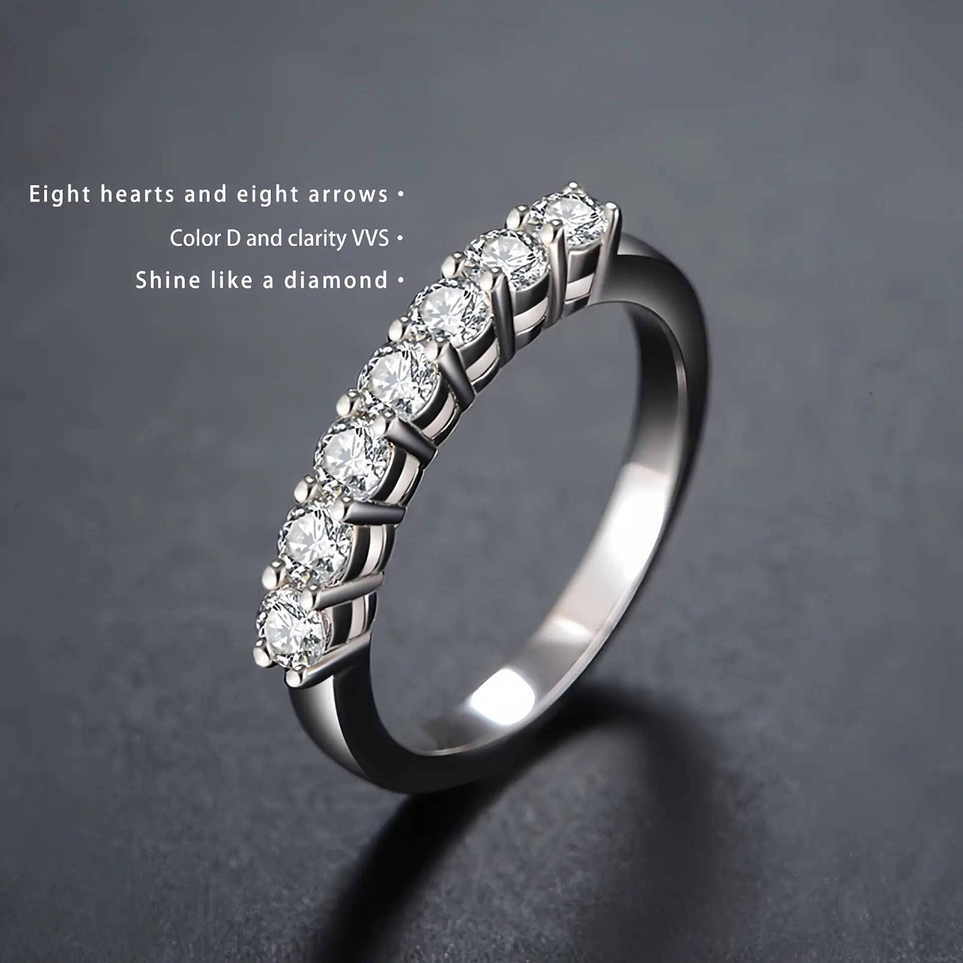 Seven Princess Diamond Ring