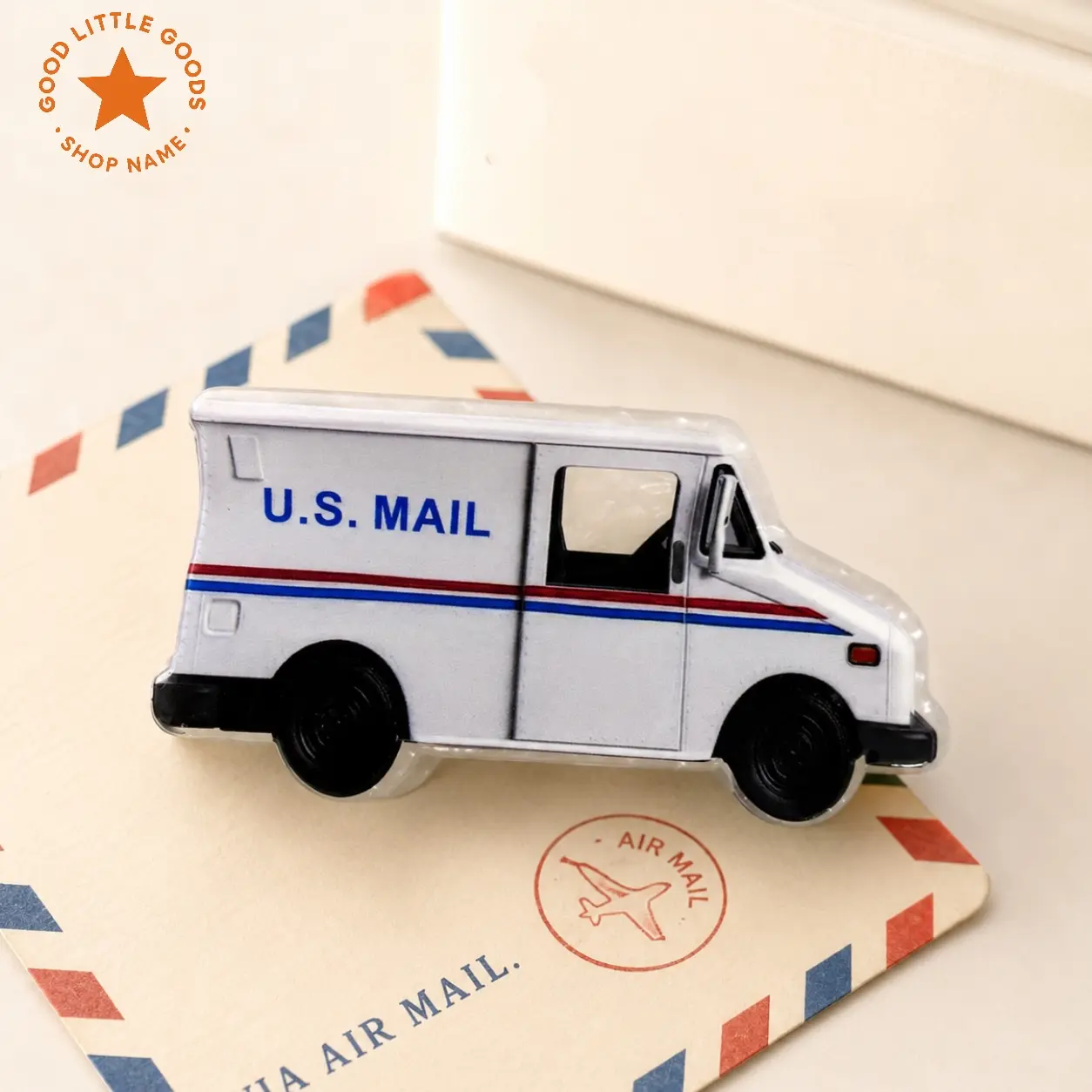U.S. Mail Truck Hair Claw Clip for Mail Carriers, Postal Workers, USPS Fans & Collectors