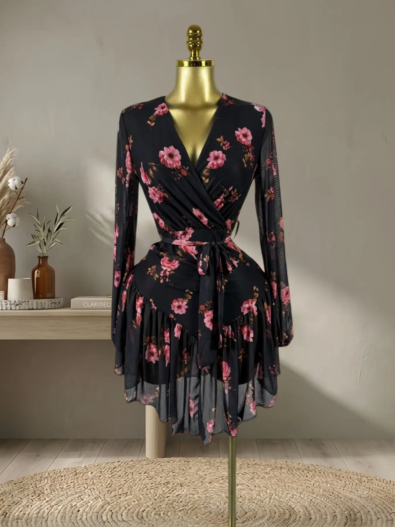 floral print dress black - TikTok Shop