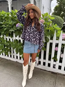 The Bella Top (Navy)