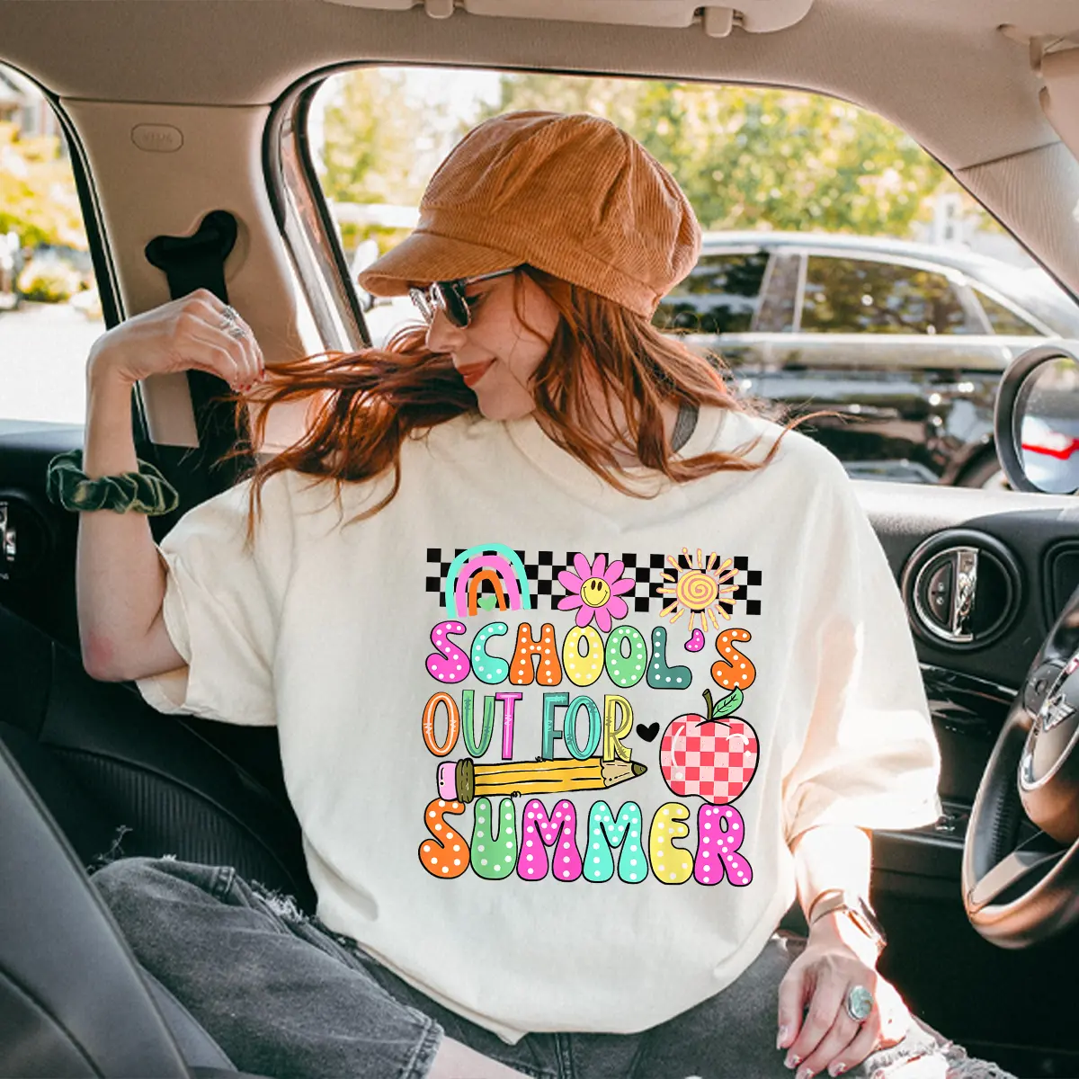 Retro School's Out For Summer Shirt, Summer Vacay Loading Oversized T-shirt, We Out Last Day Of School Shirt, Peace Out School Unisex T-shirt, I Love You All Class Dismissed Shirt, Summer Break Shirt, Gifts For Teacher