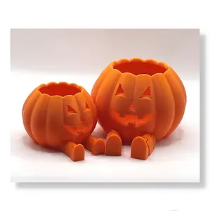 Cute Indoor Halloween Decorations - Light Up Pumpkins, Battery Powered Halloween Lights, Pumpkin Halloween Decorations for Home, Office & Table Decor - Perfect for Halloween Decorations Living Room