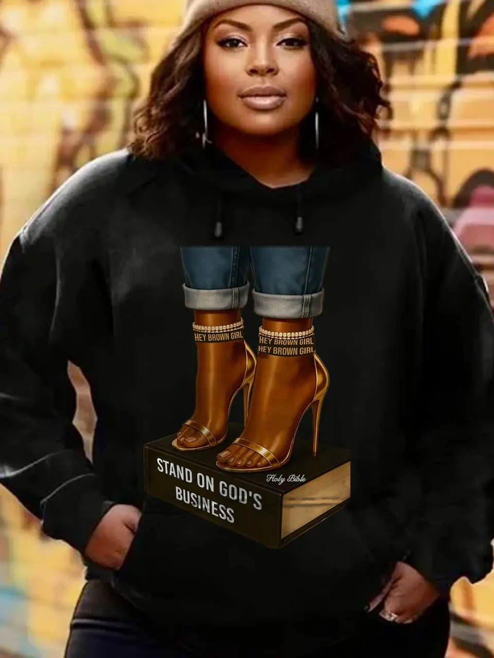 Divine Garden Heels Black Edition With Stilettos Sweatshirt