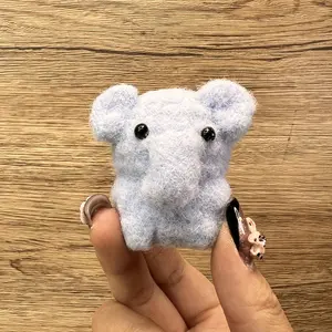 Handmade Amigurumi Crochet Marshmallow Elephant Plushie