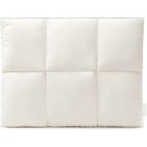 Puffy Laptop Sleeve 13-14 Inch, Quilted Puffer Pillow Case for Women, Soft Carrying Bag for MacBook Air/Pro M5/M4/M3/M2 (2026), 13" MacBook Neo A18 – Rice