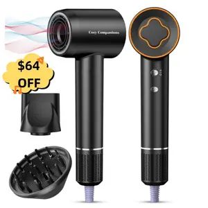 Hair Dryer, High-Speed Hair Dryer with 150000 RPM Brushless Motor Professional Negative lonic Blow Dryer for Fast Drying, Low Noise Thermo-Control Hair Dryer with Diffuser and Nozzle, Ideal Gift for Women and Man