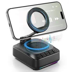 【Father's Day Gift】MagSafe Phone Stand With Bluetooth Speaker, Adjustable Desk Phone Holder RGB Stereo Speaker Built-in Mic For iPhone Android Samsung Galaxy, Ideal Gift For Men Women fathersdaygift