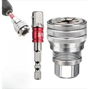 Universal Socket Wrench Tool, 2026 Multi-Function Adjustable Socket Fits 0.39-0.75inch, 3/8 Drive Ratchet Torque Wrench Compatible With Power Drill, Maintenance Repair Tool With Extension Rod