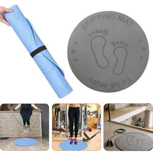 Jump Rope Mat – 6mm Thick Round Non-Slip Exercise Mat, Shock-Absorbing & Noise-Reducing for Home Gym & Apartment, Random Colors